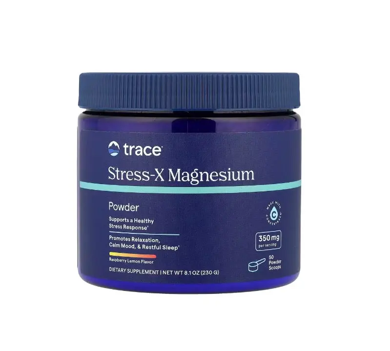 Stress-X Magnesium Powder, Raspberry Lemon - 240 grams